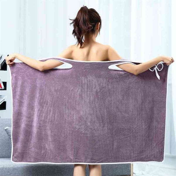 Toalhas Mulheres Rápidas Dry Magic Bath Spa Robes Lavanderia Sexy Wearable Algodão Sala de praia 210728