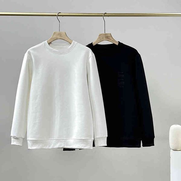 

vintage new f camouflage three-dimensional silicone printed round neck sweater fashion commuter 021409 clothing sale, Black