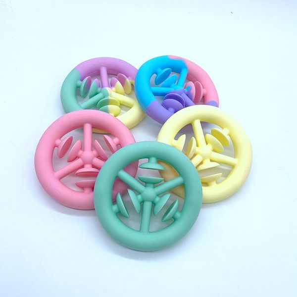 

2022 fidget toys new silicone gripper decompression toy suction cup sound three ring finger grip ring trainer children's