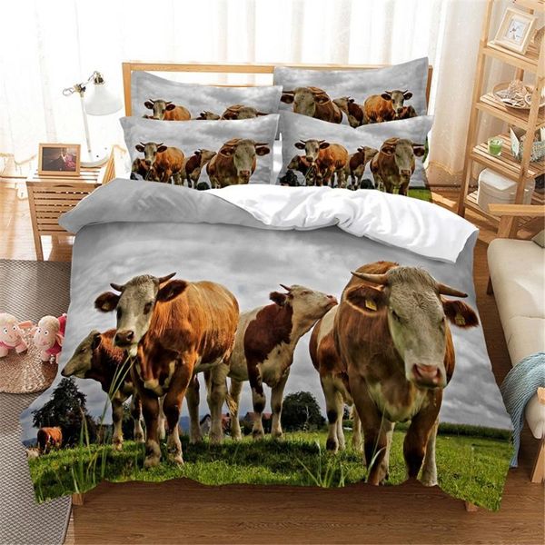 

bedding sets 3d cattle set  duvet cover bed cotton bedroom
