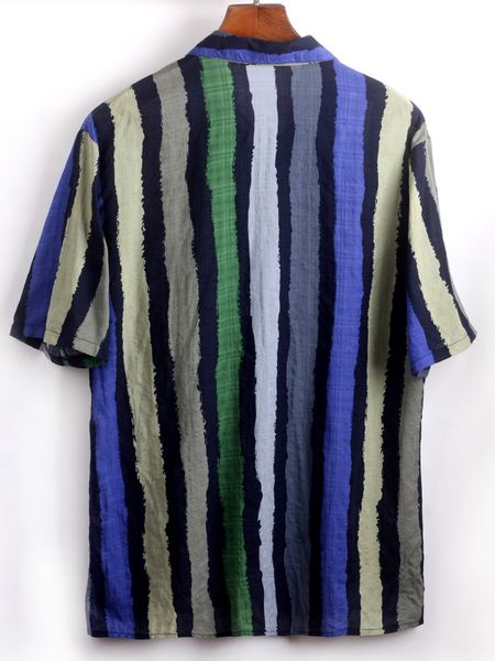 

men's shirts cotton tripe fahion, White;black