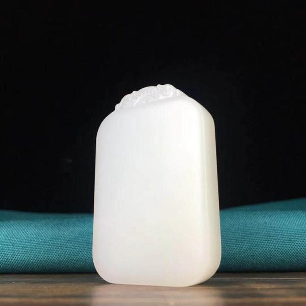 

lockets h3#exquisite hetian jade carving pendant, Silver