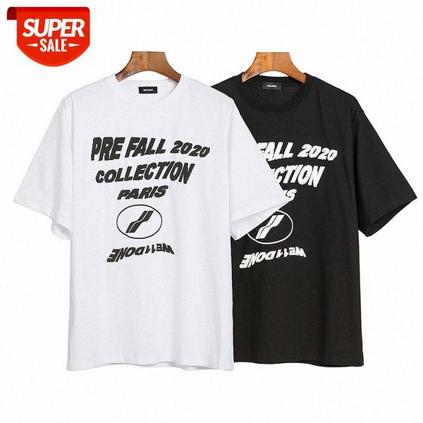 

we11done foam poster printed oversized short sleeve t-shirt #cs66, White;black