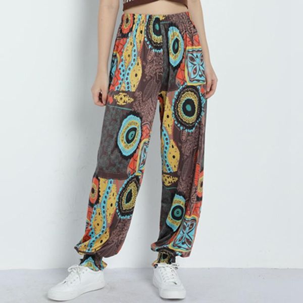 

women's pants & capris taro s-3xl flower wholesale summer ladies cotton casual calf-length beach wear home leisure harem, Black;white