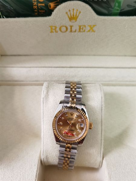

with original box luxury wristwatch 26mm 31mm 36mm 41mm lovers watches diamond mens women gold face automatic wristwatches designer ladies w, Slivery;brown