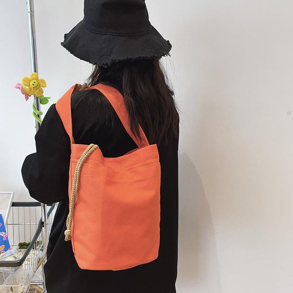 

evening bags fashion designer shoulder retro casual women totes shopping bag female canvas drawstring pocket handbag for 2021