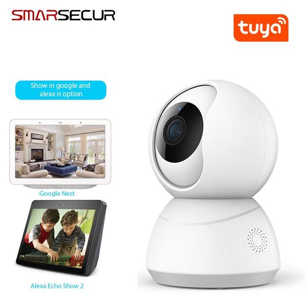 

smart home control tuya camera wifi security rotating hd 1080p network two-way audio ip work with alexa echo google assistant