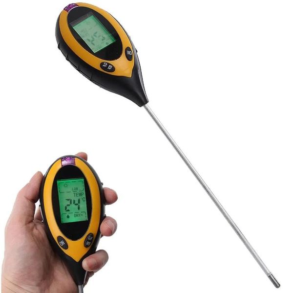 

meters digital soil ph meter moisture levels temperature sunlight intensity humidity tester for garden plant seeding flowers