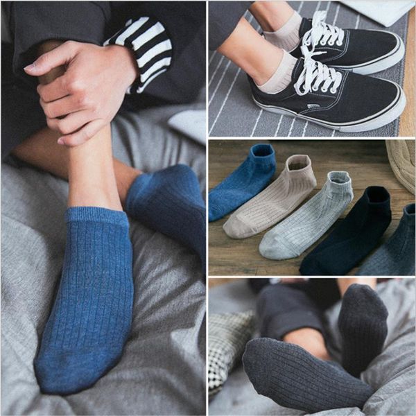 

spring and summer striped socks men's winter solid color low cut shallow mouth thin breathable invisible boat, Black