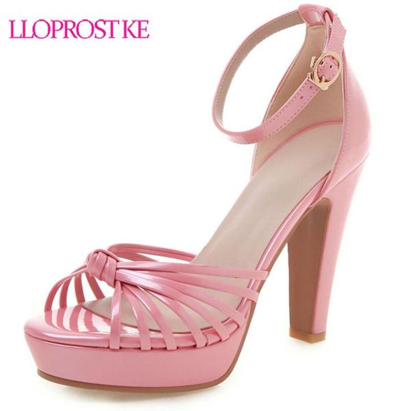

lloprost ke women sandals stiletto high heel shoes woman pink silver thin heels platform summer gladiator h287, Black