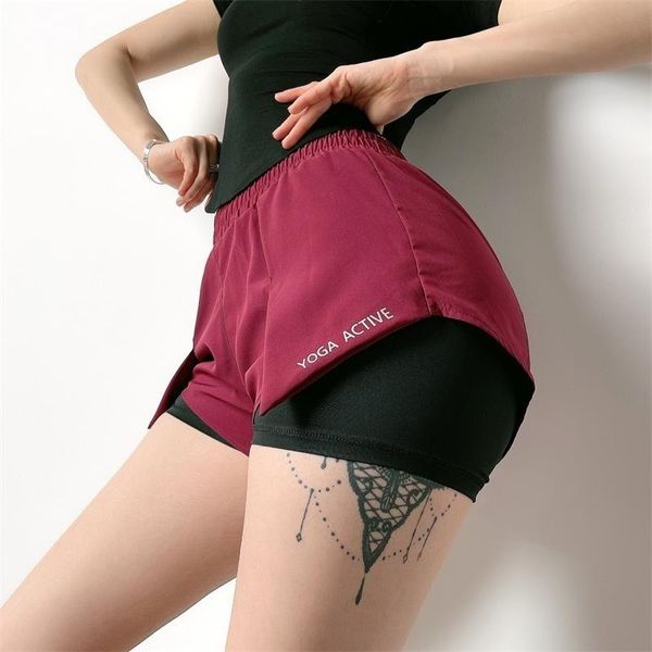 

women's shorts womengaga girl sports summer loose running high waist fitness mesh lace double layer korean sweatpants 8zm, White;black