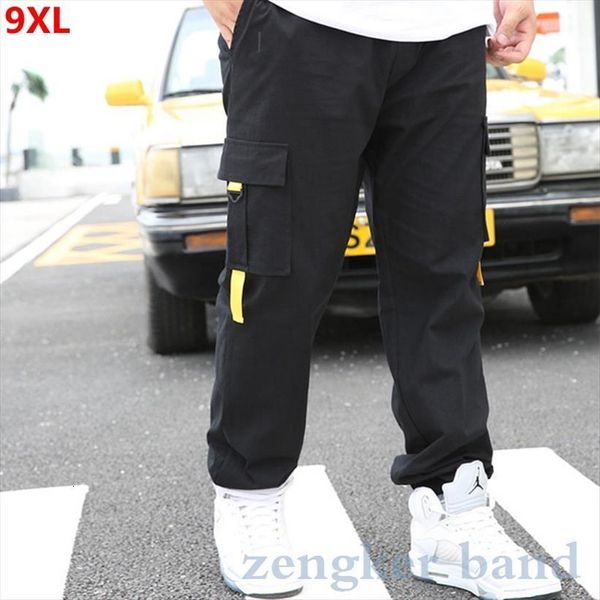 

thin section male plus size women pants spring brand overalls loose large sports mens trousers casual joggers men, Black