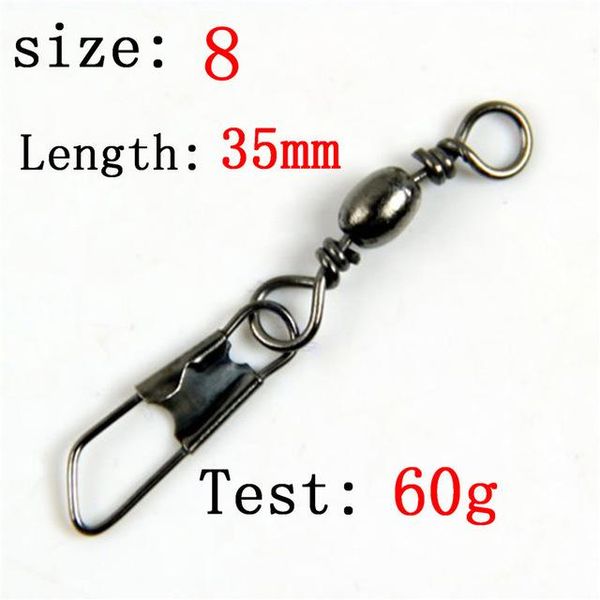 

carbon steel plate brass barrel swivel fishing pin line connector with interlock snap swivels tackle tool 100pcs/pack hooks