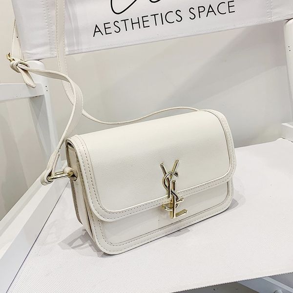 

2021 korean simple women's one shoulder bag street trend pu slanting