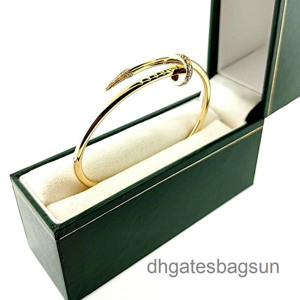 

trending .27ctw diamond nail bangle bracelet 14k yellow gold, Black