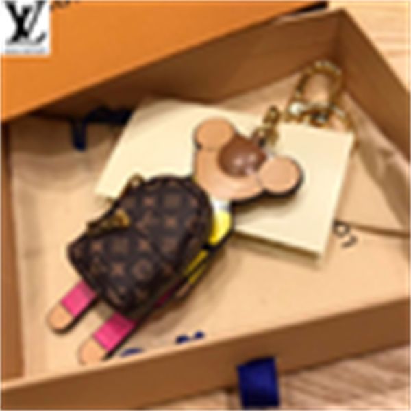 

brand designer luxury belt bear backpack and keychain fashion accessories keychains bag holder tapage charm key holders, Silver