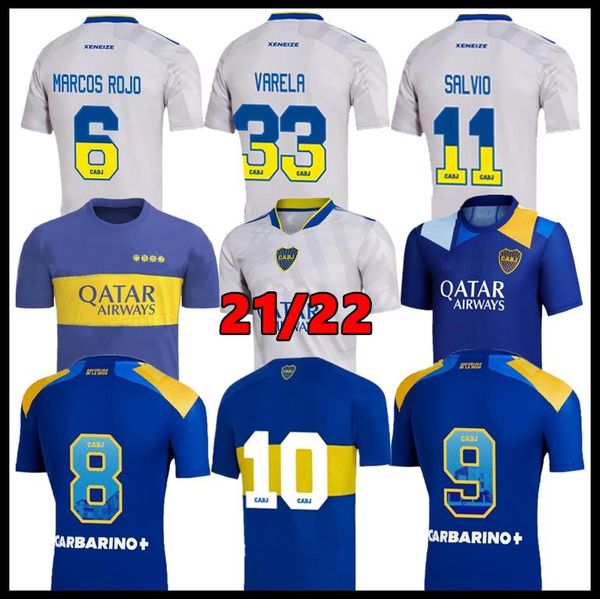 

21 22 boca juniors soccer jerseys 2021 2022 cristian pavon tevez carlitos maradona football shirts de rossi almendra salvio abila uniforms c, Black;yellow