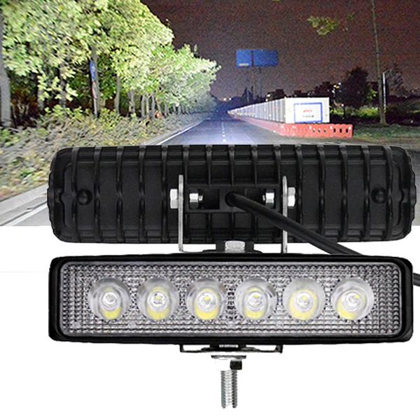 

working light 6 led 18w emergency warning for car truck offroad 4wd suv motorcycle side signal lights 4x4 12v bright work combo