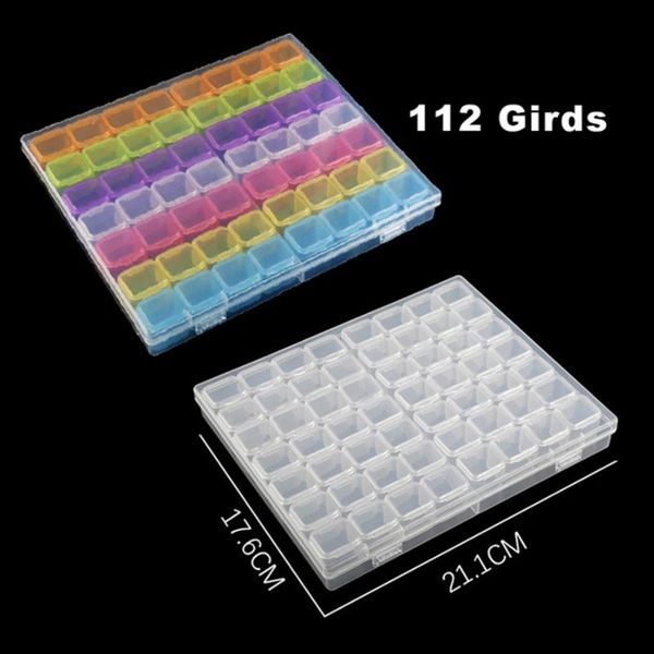 

diamond painting 8/28/56 slots embroidery box accessory case clear plastic beads display storage boxes cross stitch tool
