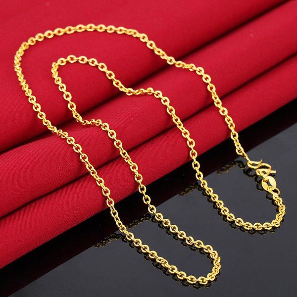 

vietnam sand gold concise fashion snake bone chain necklace plated jewelry never fade chains, Silver