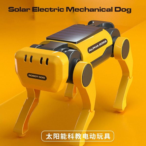 

party favor children's science experiment teaching institution solar dog electric robot diy assembly birthday gift