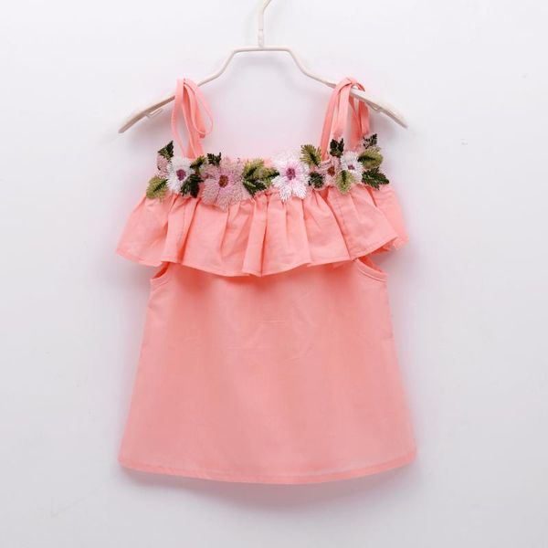 

girl's dresses summer girls clothes nightdress for children's clothing flower pink suspender dress kids, Red;yellow