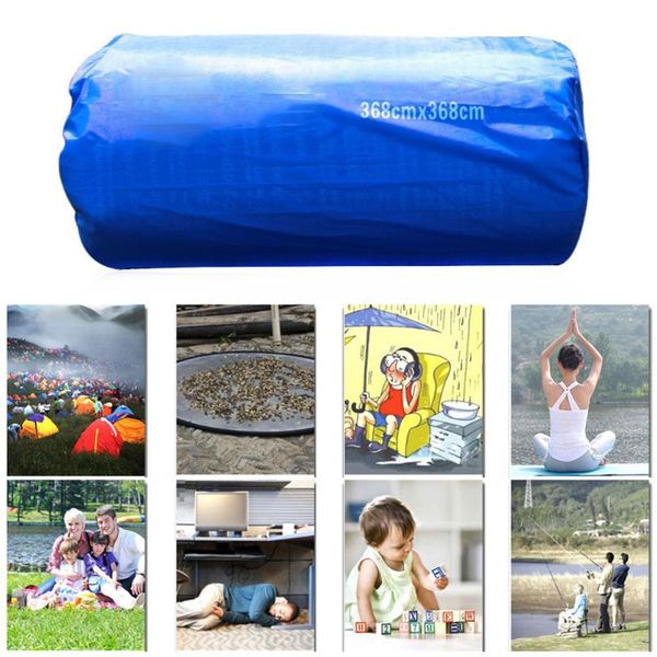 

beach picnic mat hexagonal aluminum thicken pad breathable 368x368cm sand travel supplies camping folding blanket outdoor pads