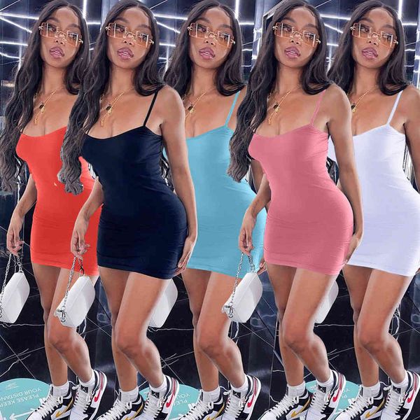 

women summer fashion 2021 casual dress print suspender tight parcel skirt mini club dresses, Black;gray