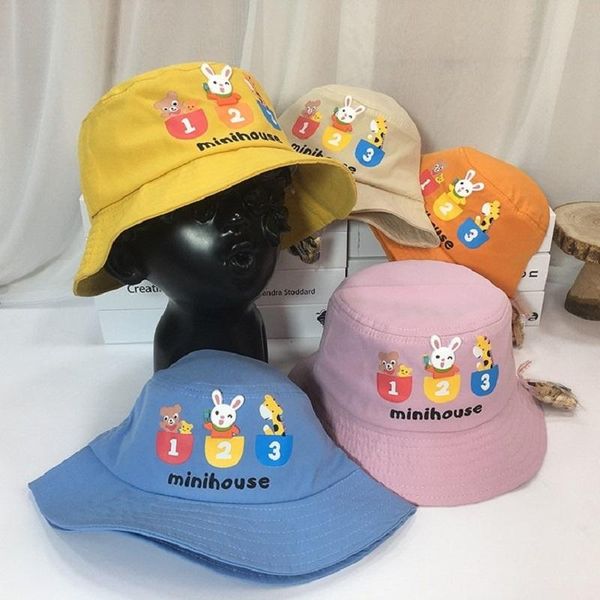 

wide brim hats 3-8 years kids summer hat reversible cute bucket for girls boys bob panama fold sun beach fisherman, Blue;gray