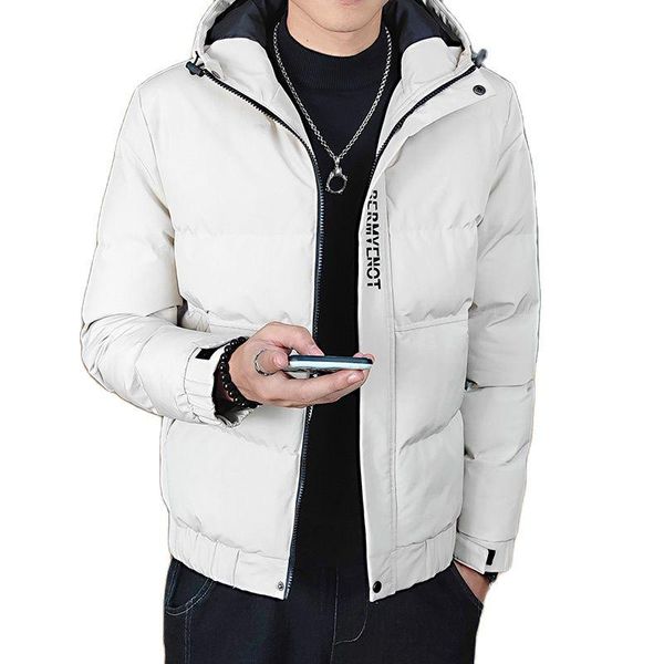

men's jackets fashion autumn winter jacket men hooded parkas coat casual sports warm letter, Black;brown