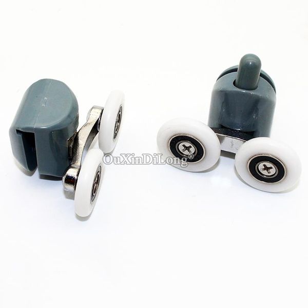 

brand 4pairs heavy duty shower door rollers pulleys double swing wheels runners wheel diameter 23/25mm other hardware
