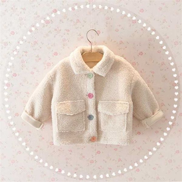 

baby girl winter coat fake fur fashion cotton padded wam coats girls kids princess children clothes 1-6t 211204, Blue;gray