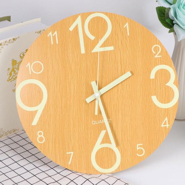 

1pc wall clock noctilucent silent luminous creative hanging for cafe clocks