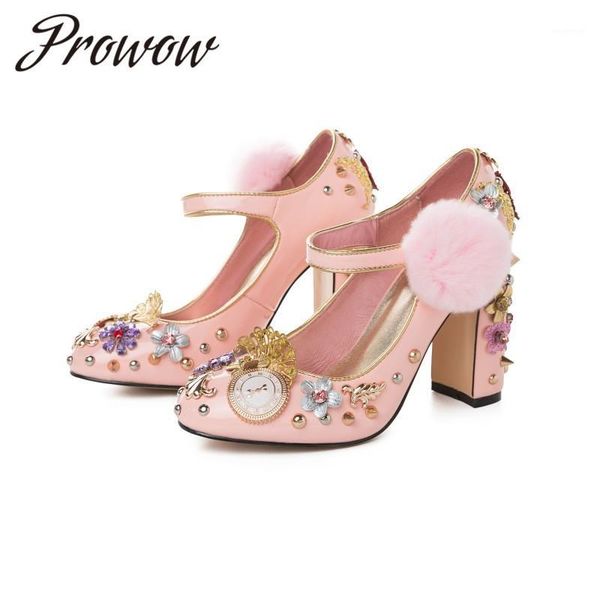 

dress shoes prowow 2021 fashion women's diamond rivets1, Black