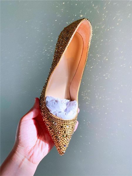 

dress shoes casual designer lady women gold glitter crystal strass pointy toe high heels stripper zapatos mujer party 12cm, Black