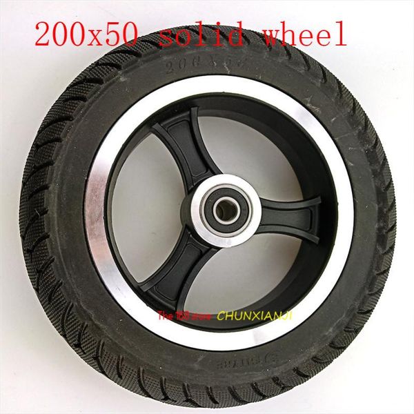

motorcycle wheels & tires 200x50 electricscooter solid tyrewith wheel hub 8inch scooter tire aluminium alloy rims electric vehicle