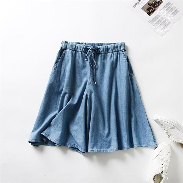 

women's shorts arrival oversized jeans summer 2021 women casual drowstring skirts girls loose solid denim short m-2xl, White;black