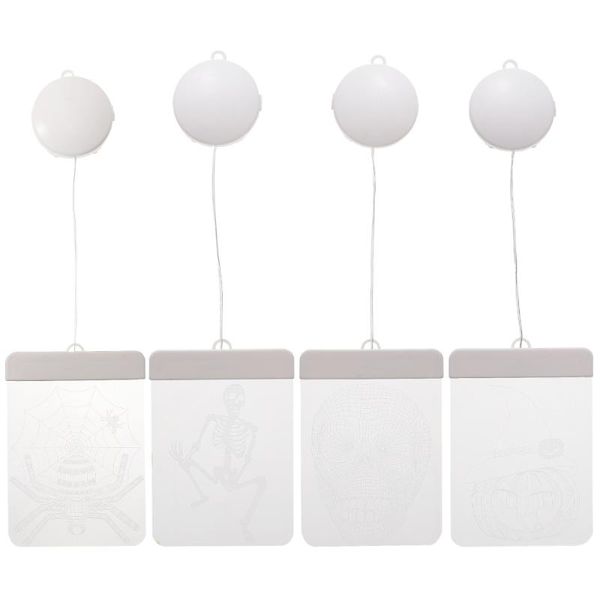 

party decoration 4pcs night light hanging led unique shaped scene without battery