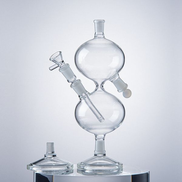 Toptan Infinity Şelale Bong Nargile Recycler Cam Bongs Evrensel Yerçekimi Su Gemi Borular 14mm Eklem