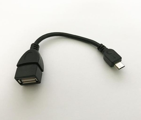 

new micro usb b male to usb 2.0 a female otg data host cable-black otg cable 500pcs lot