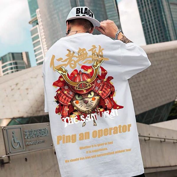 

Benevolent Invincible Printing Men's Hip Hop T-shirt High-quality Comfortable Breathable Fashion Street Daily Travel Home Party, White;black