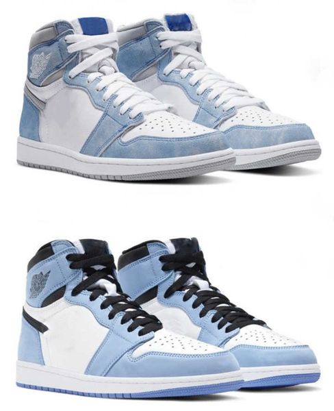 

2021 authentic 1 high og shoes hyper royal dark mocha fearless university blue union chicago bred banned balvin black toe sports j men women, White;red