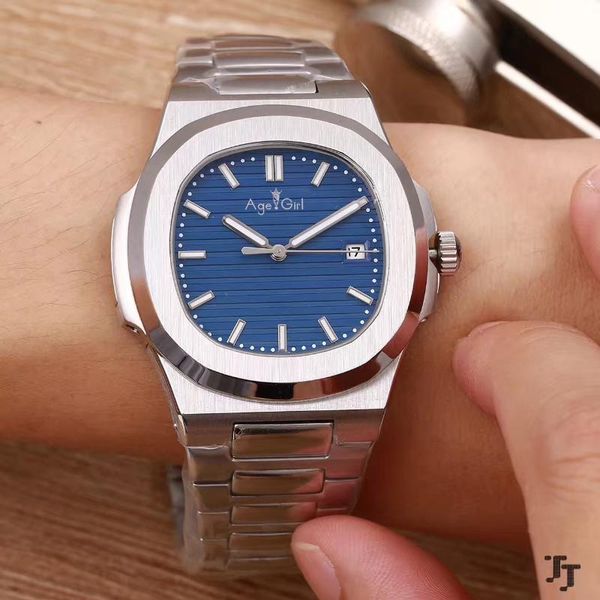 

wristwatches automatic mechanical men watch sapphire stainless steel transparent glass grey blue, Slivery;brown