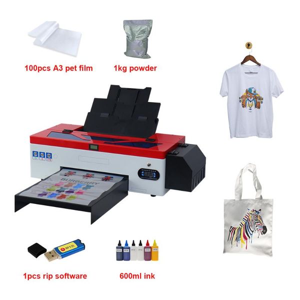 

printers a3 dtf printer l1800c for l1800 directly heat transfer pet film t-shirt hoodies mask shoes cap jeans