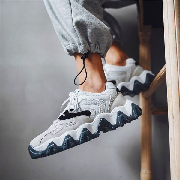 

classic sneakers net cloth thick bottom trend shoes men sports casual shoes lace up breathable shoes mocassin homme