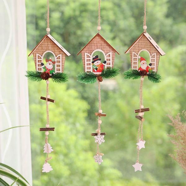 

christmas decorations tree wooden pendant creative house