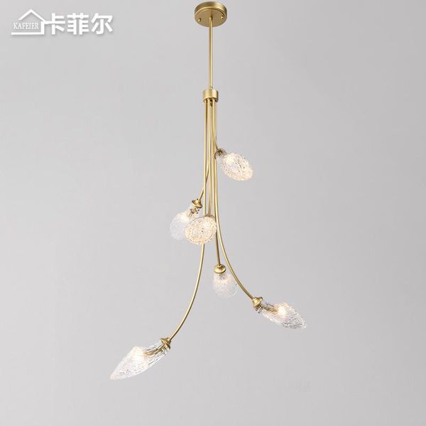 

pendant lamps stair chandelier modern minimalist villa light luxury empty living room lamp loft apartment rotating duplex floor