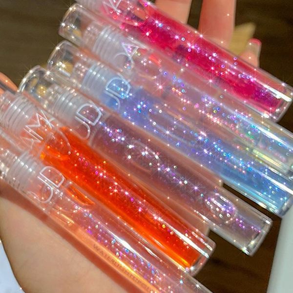 

lip gloss liquid mirror half transparent glaze crystal jelly lipstick