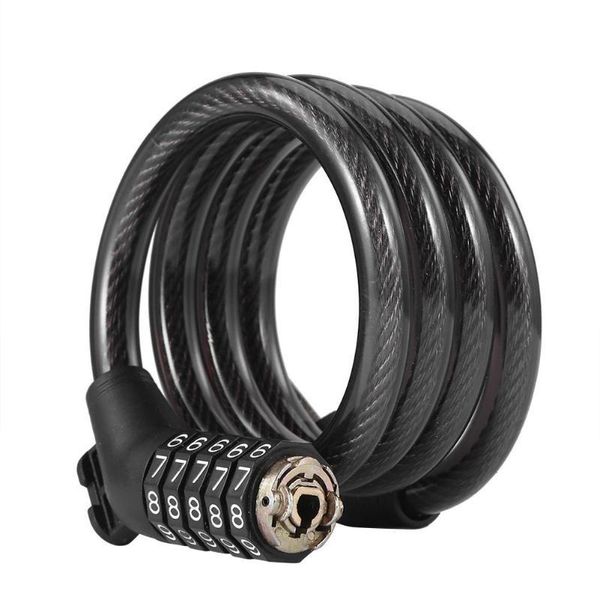 

bike locks universal bicycle 5 password steel wire chain lock security outdoor anti-theft motorcycle cycling accessories