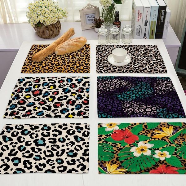 

mats & pads color leopard table runner tablecloth dining tables waterproof cover for